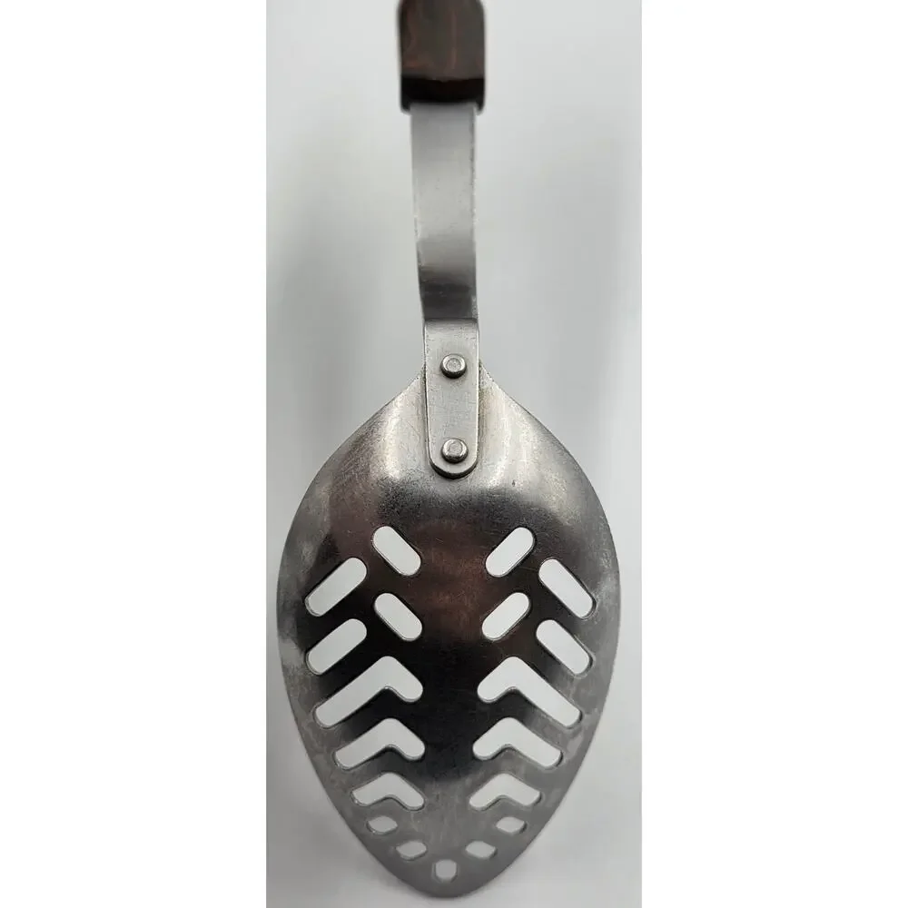 CUTCO Serving Utensil Set 3 Pc Slotted Spoon Basting Serving Masher Brown Swirl